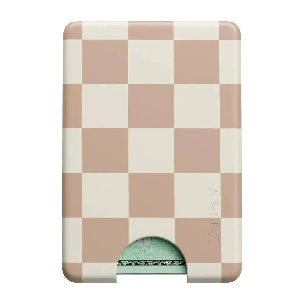 Fit Check | Neutral Checkerboard MagWallet