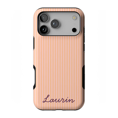 Stripes and the City | Orange & Pink Pinstripe Case