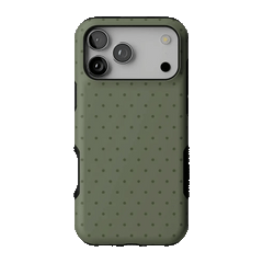 On the Dot | Olive Green Polka Dot Case